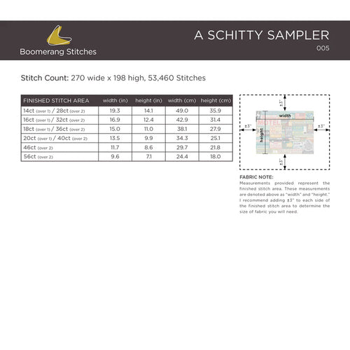A Schitty Sampler - Cross Stitch Pattern