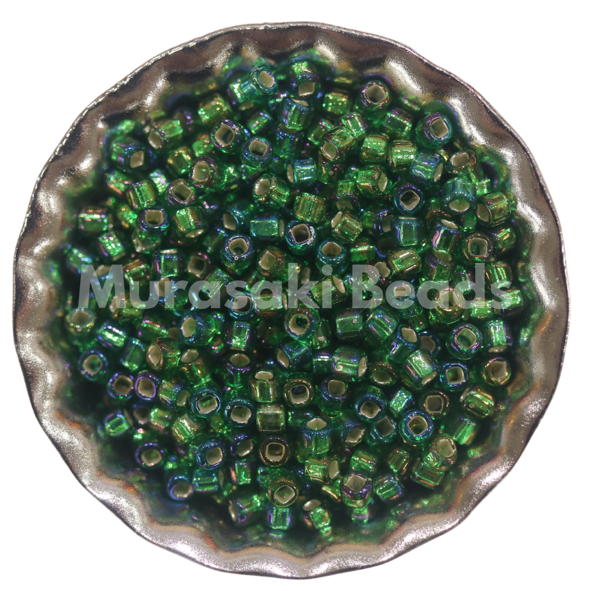 Size 11 - Murasaki Lt. Green AB Silver Lined Beads