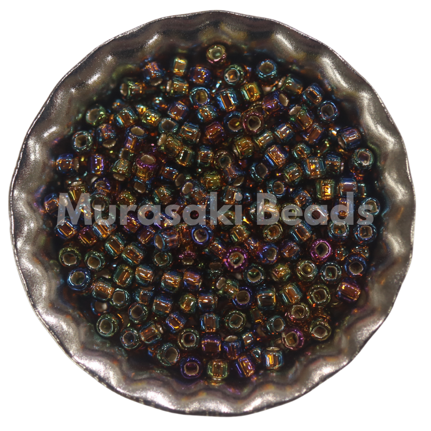 Size 11 - Murasaki Smoke Topaz AB Silver Lined Beads