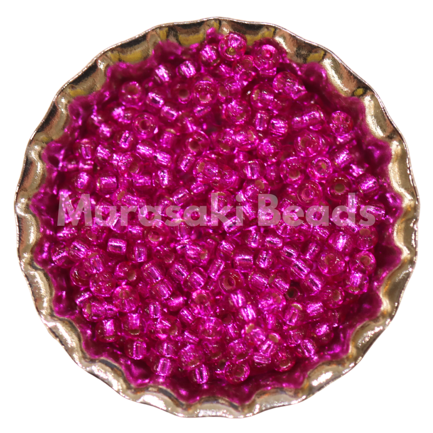 Size 11 - Murasaki Fuschsia Silver Lined Beads