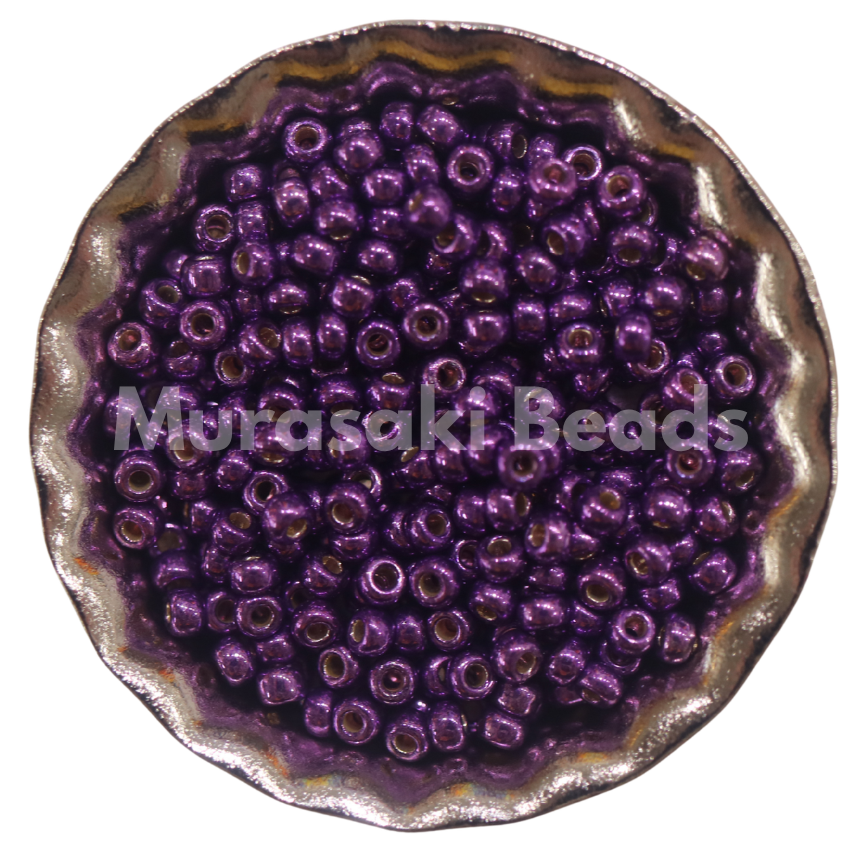 Size 11 - Murasaki Duracoat Orchid Galvanized Beads
