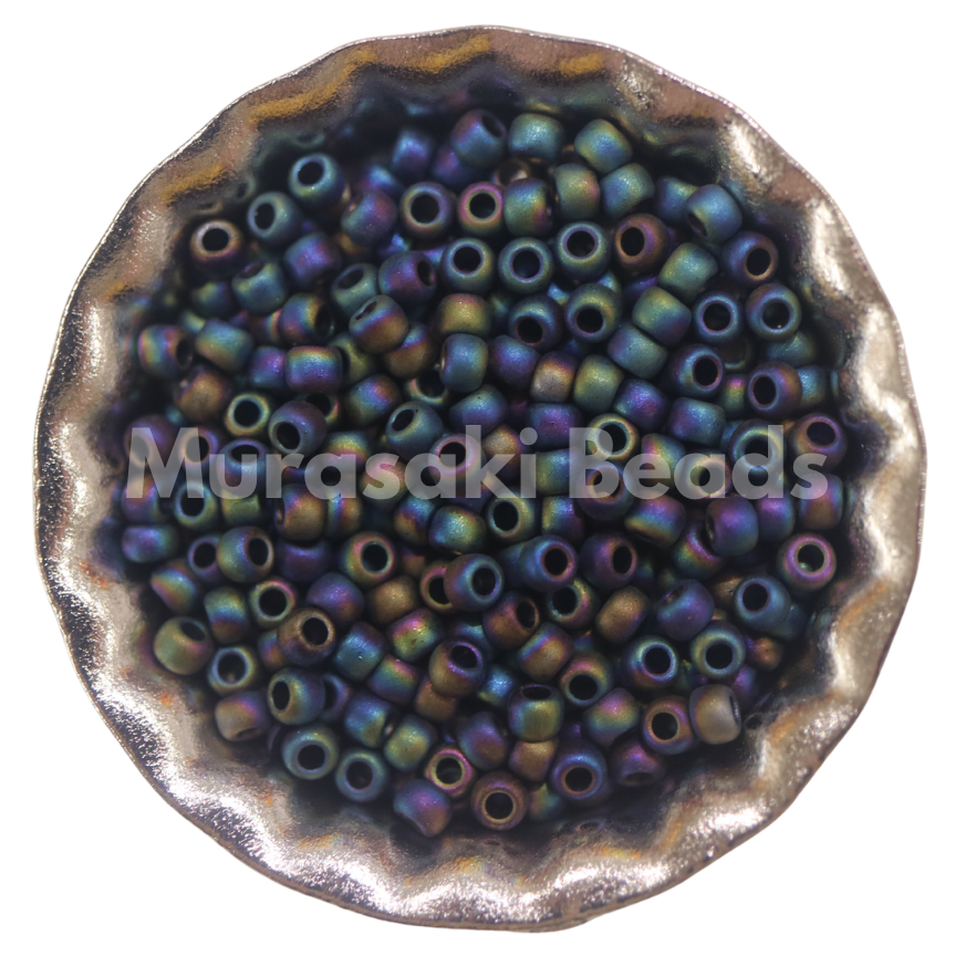 Size 11 - Murasaki Black Matte AB Beads