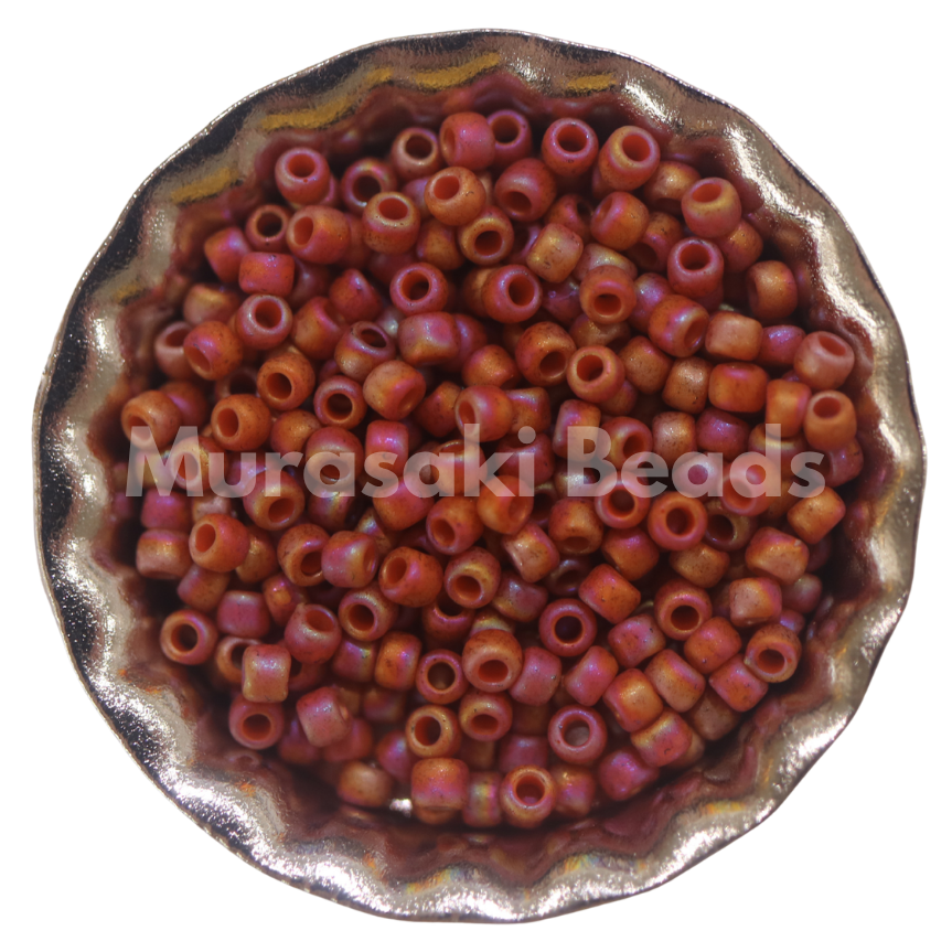 Size 11 - Murasaki Orange Matte AB Beads