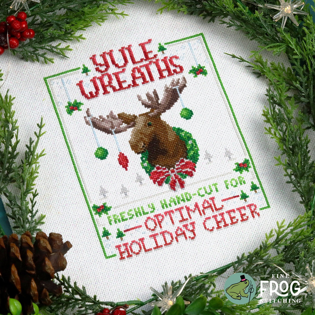 Yule Wreath Advert - Cross Stitch Pattern