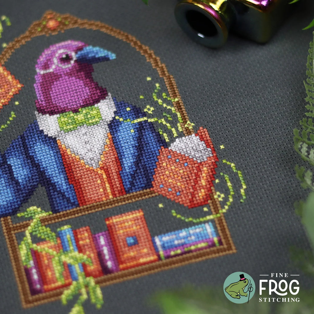 Crow Librarian - Cross Stitch Pattern