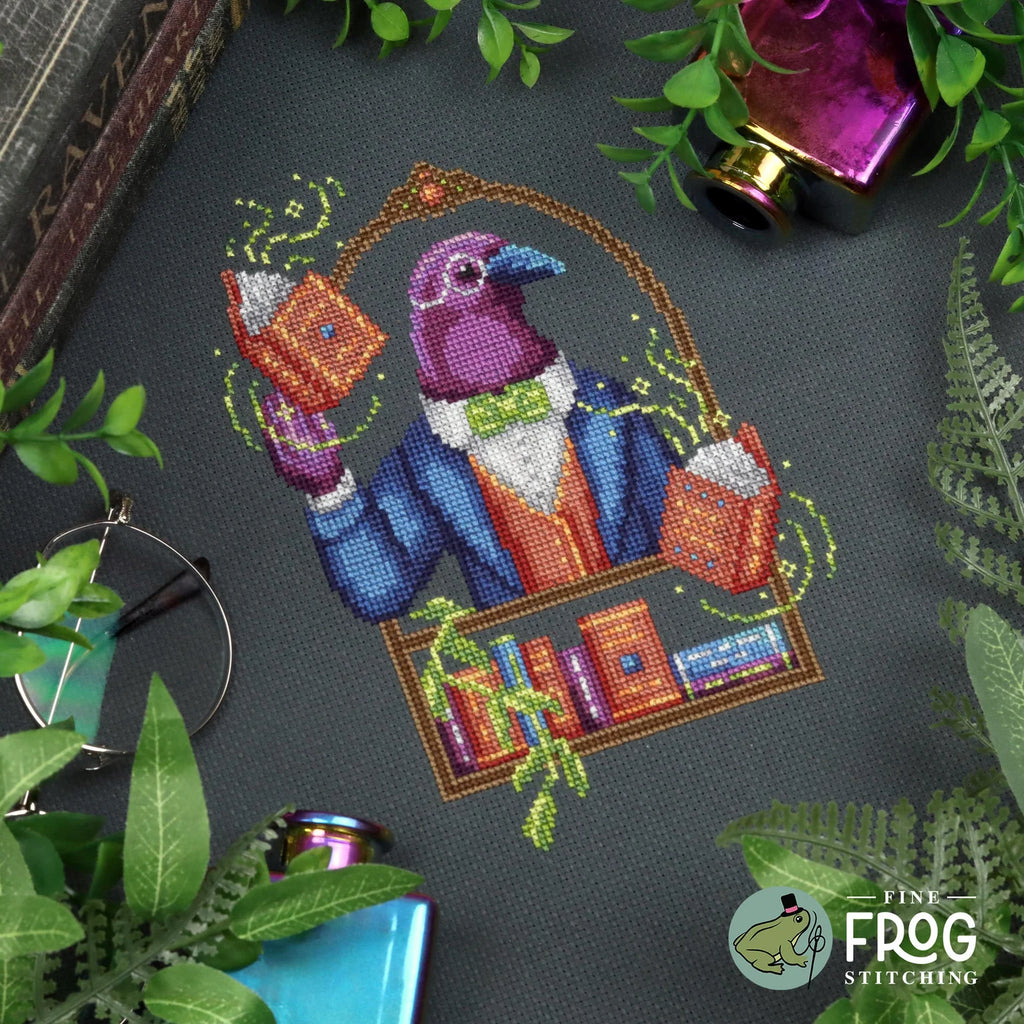 Crow Librarian - Cross Stitch Pattern