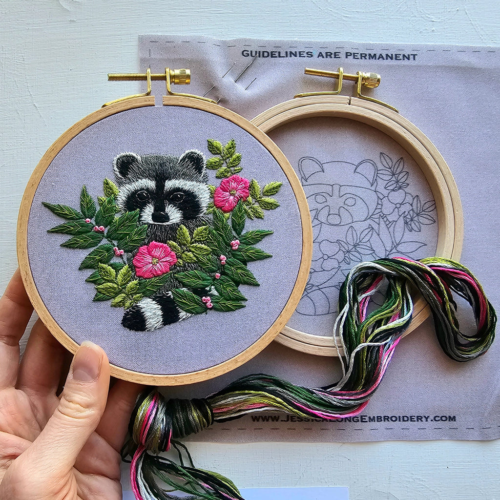 Raccoon Embroidery Kit