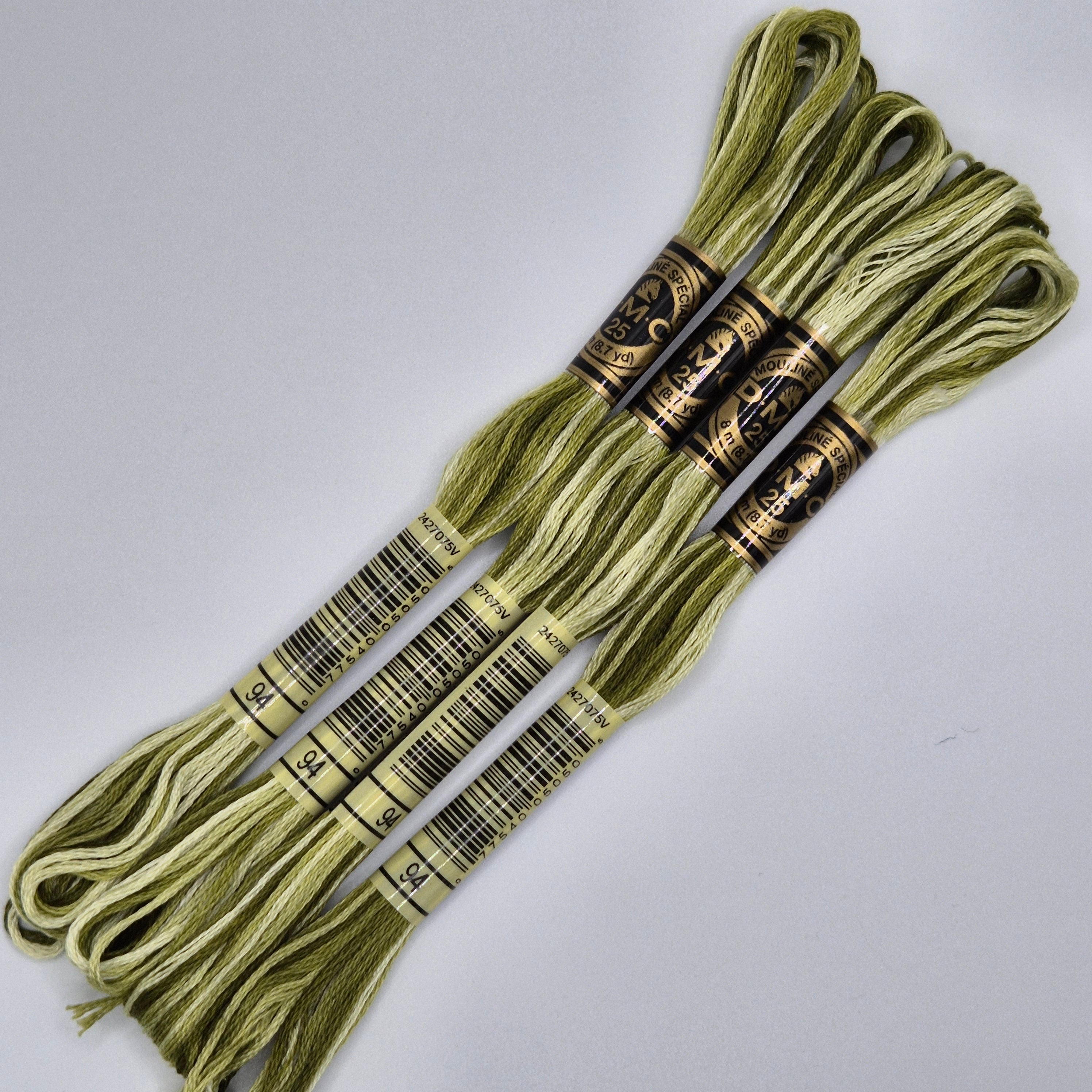 DMC 94 Variegated Khaki Green