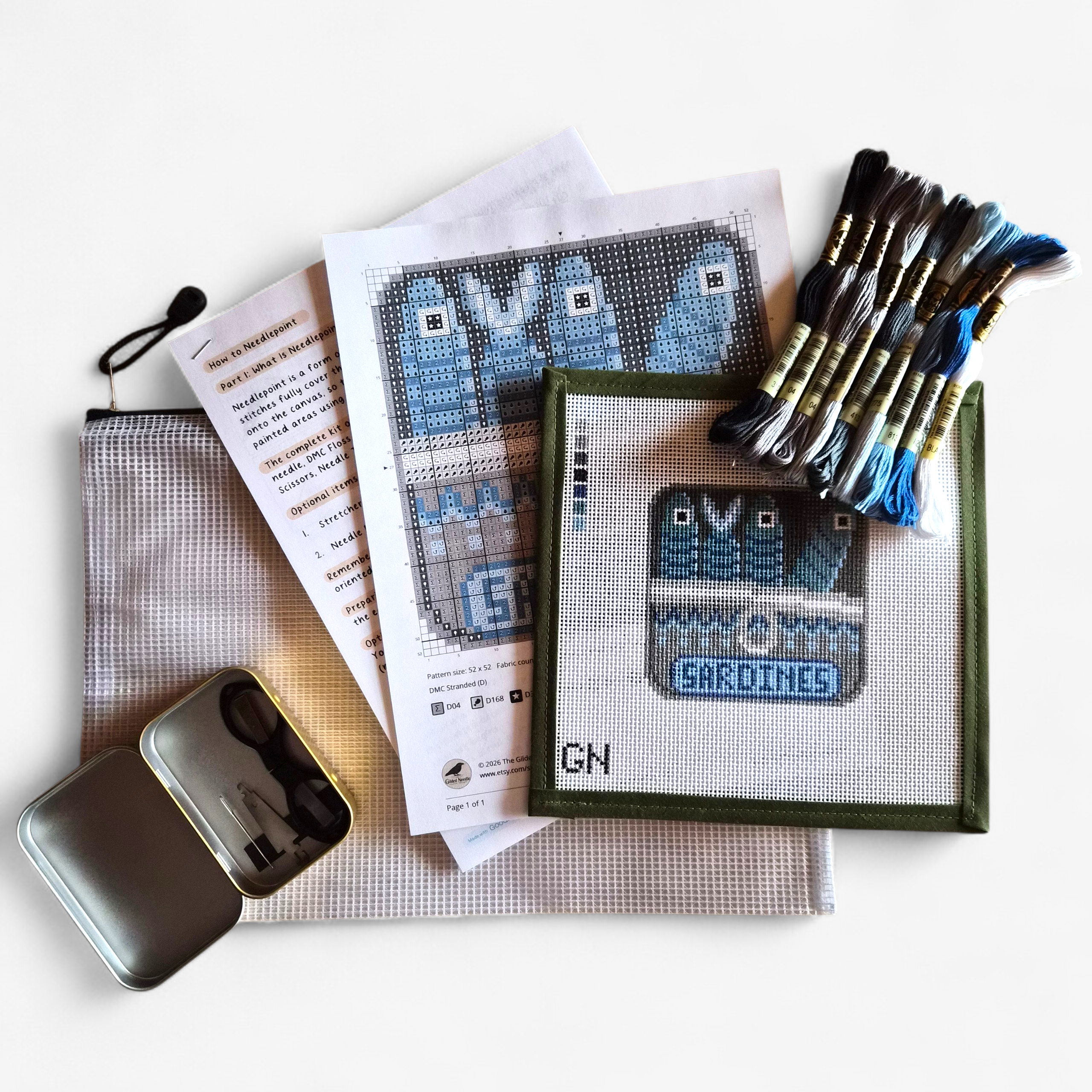 Sardine Can Needlepoint Kit
