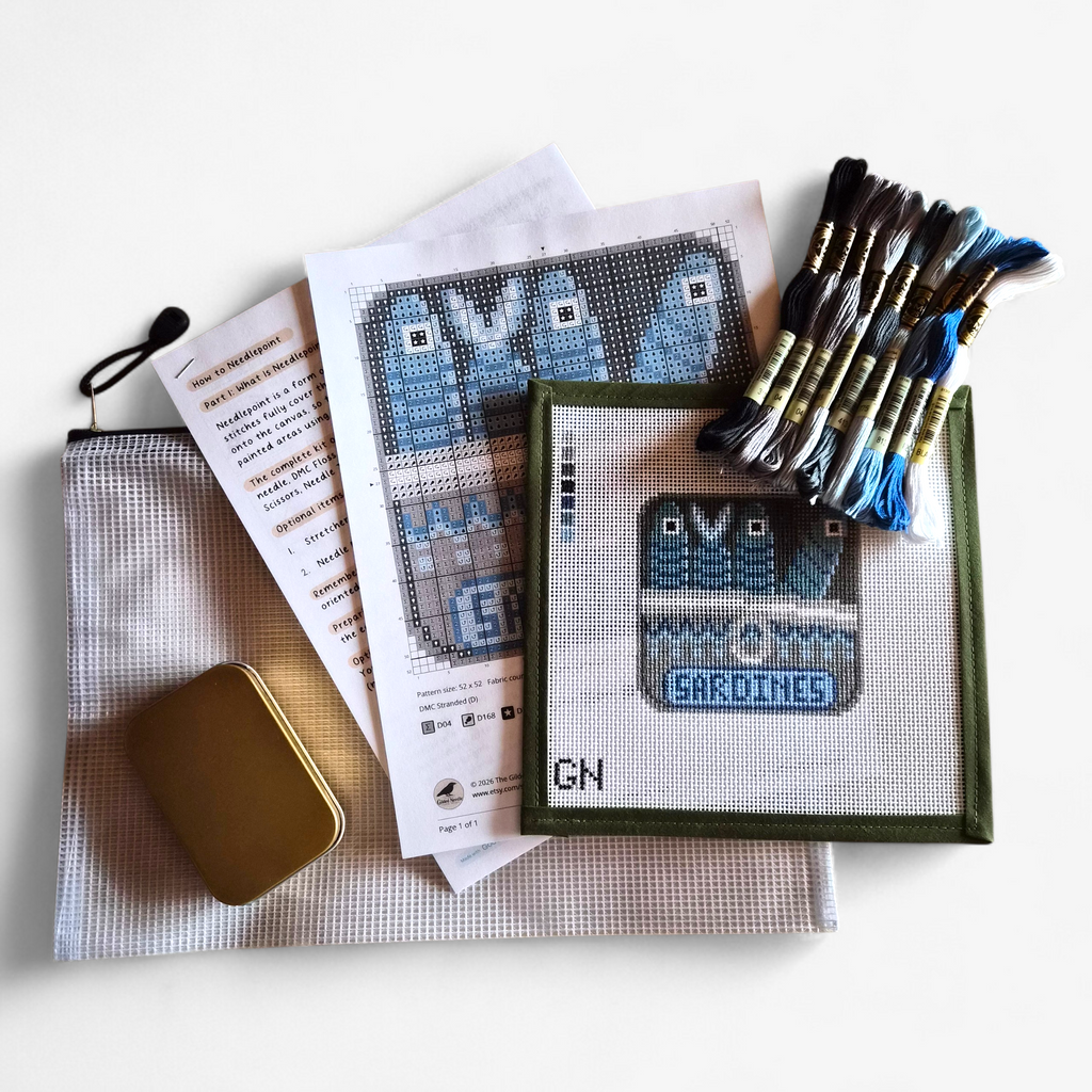 Sardine Can Needlepoint Kit