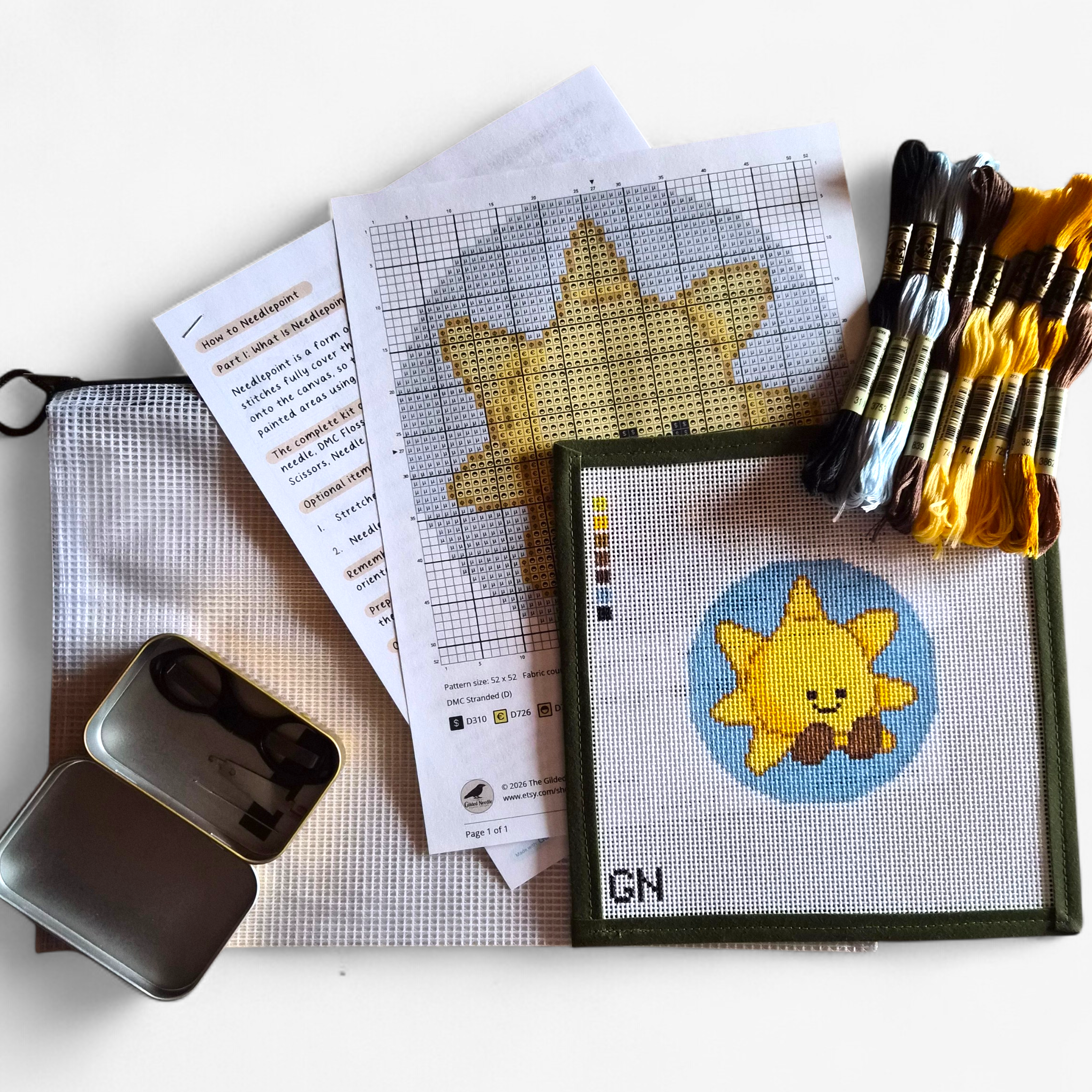 Happy Sun Needlepoint Kit