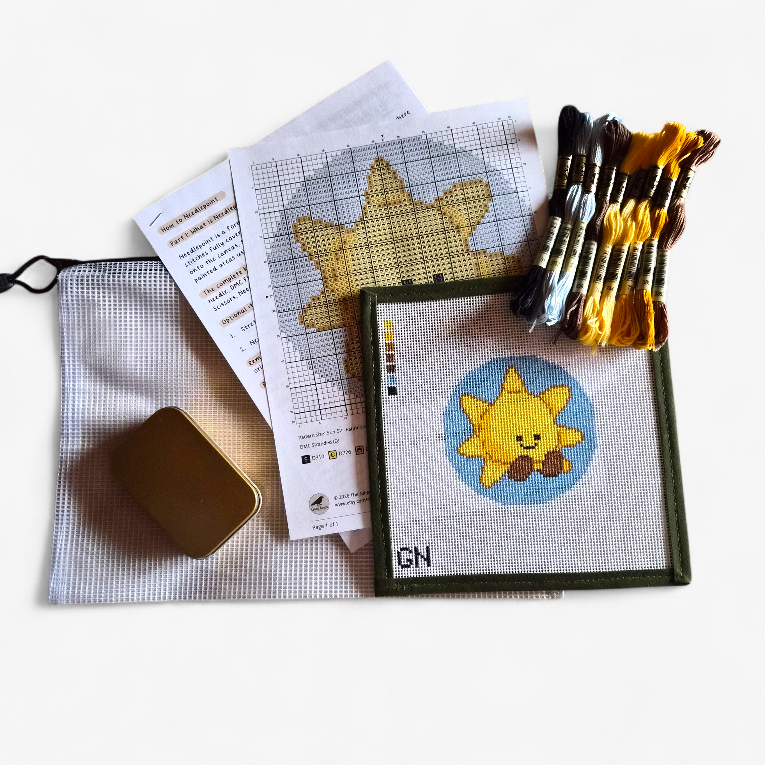 Happy Sun Needlepoint Kit