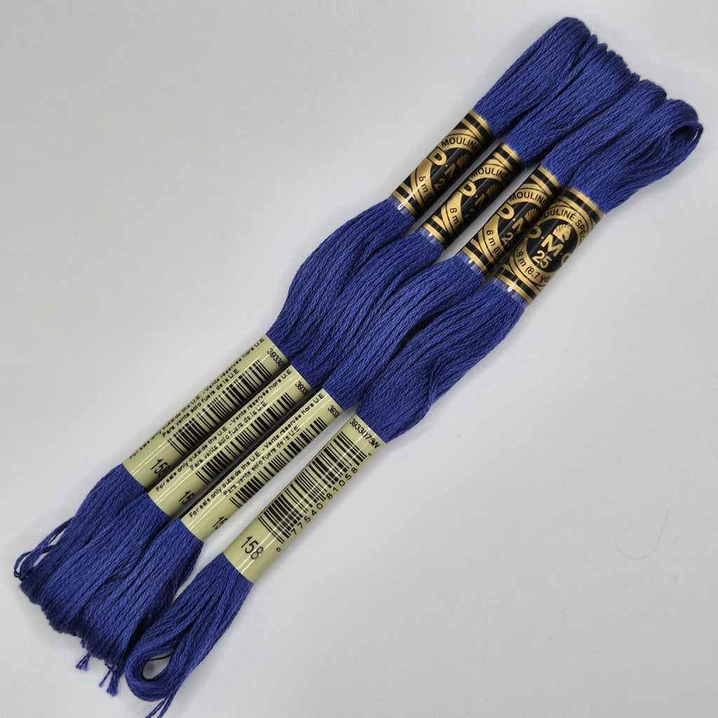 DMC 158 Med. Very Dark Cornflower Blue
