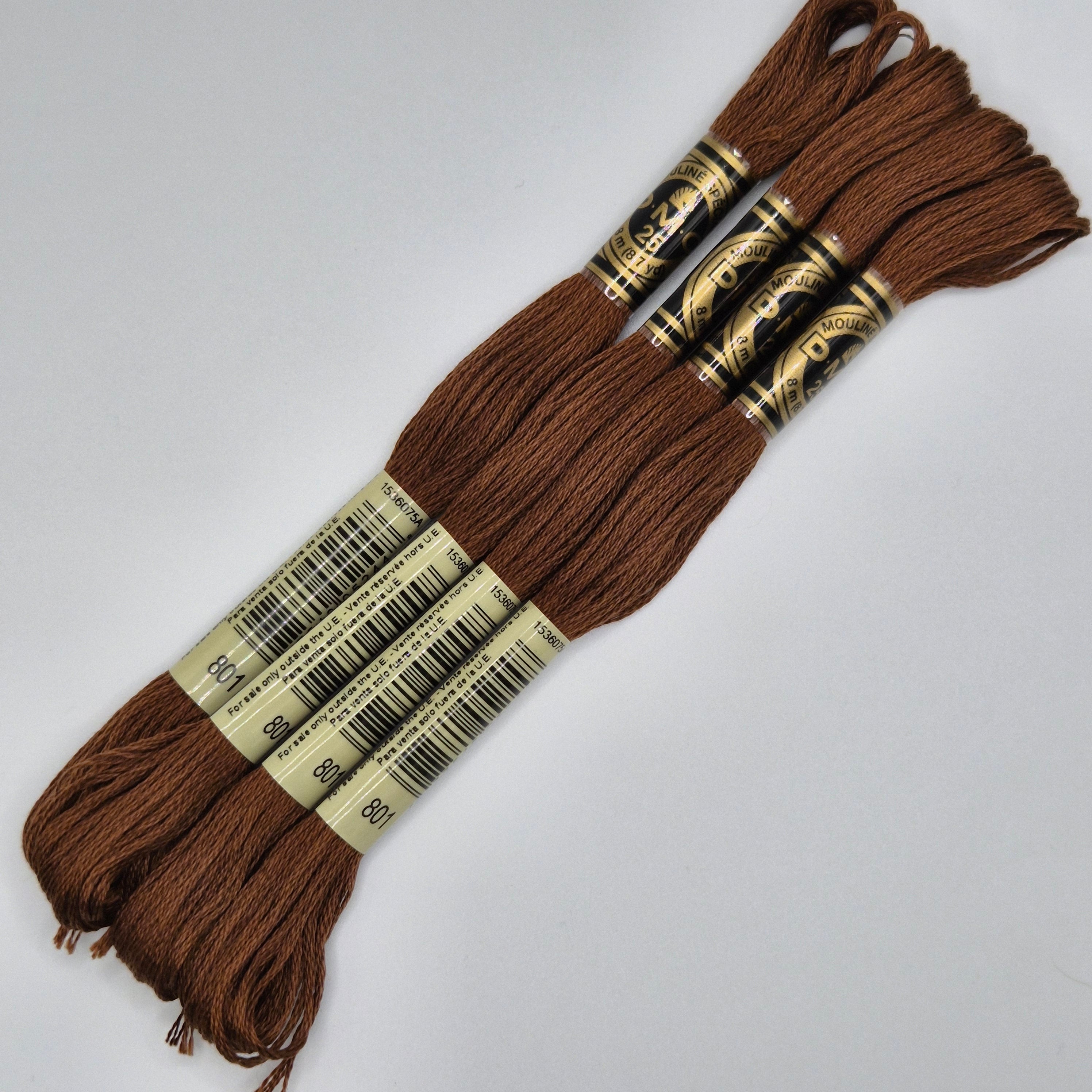 DMC 801 Dark Coffee Brown
