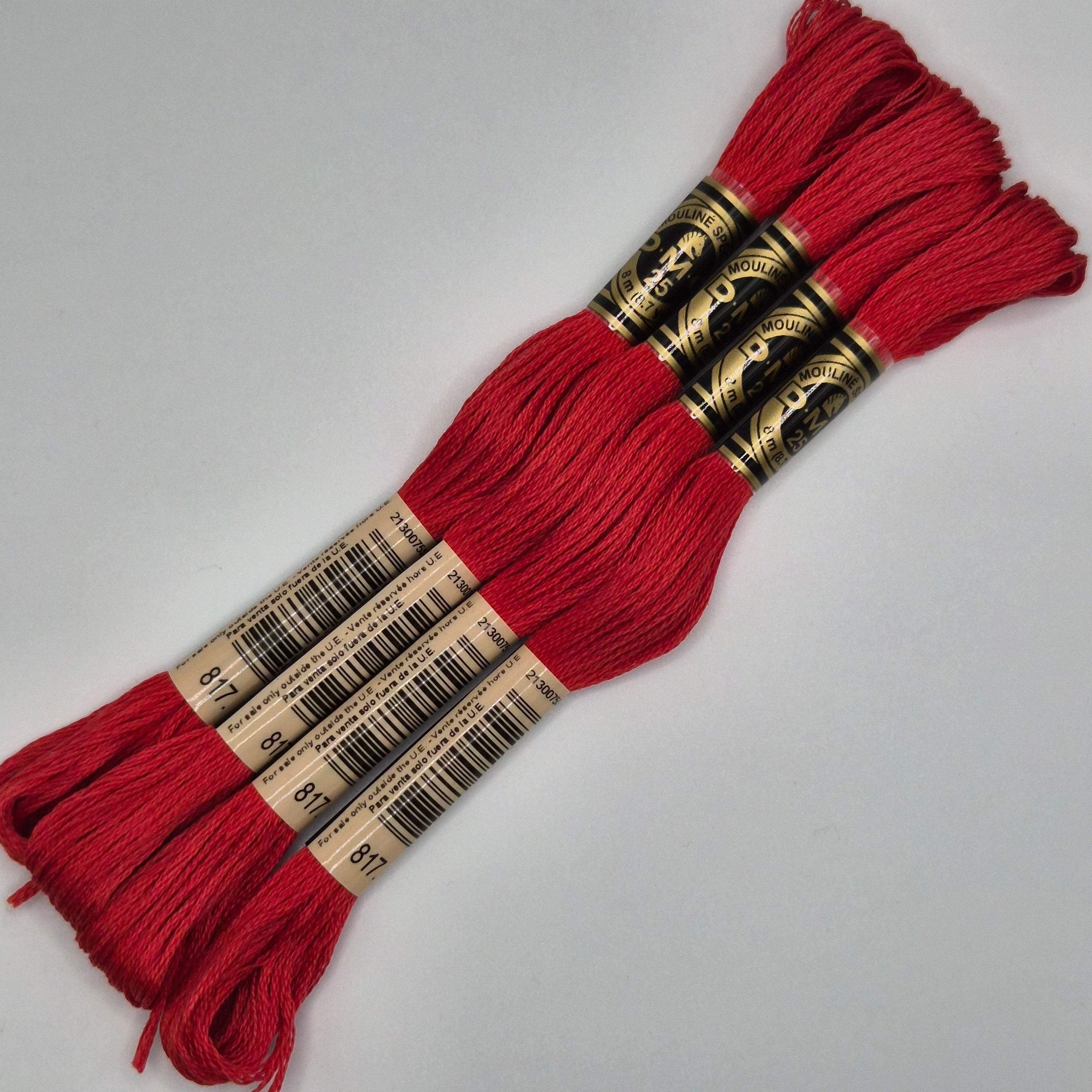 DMC 817 Very Dark Coral Red