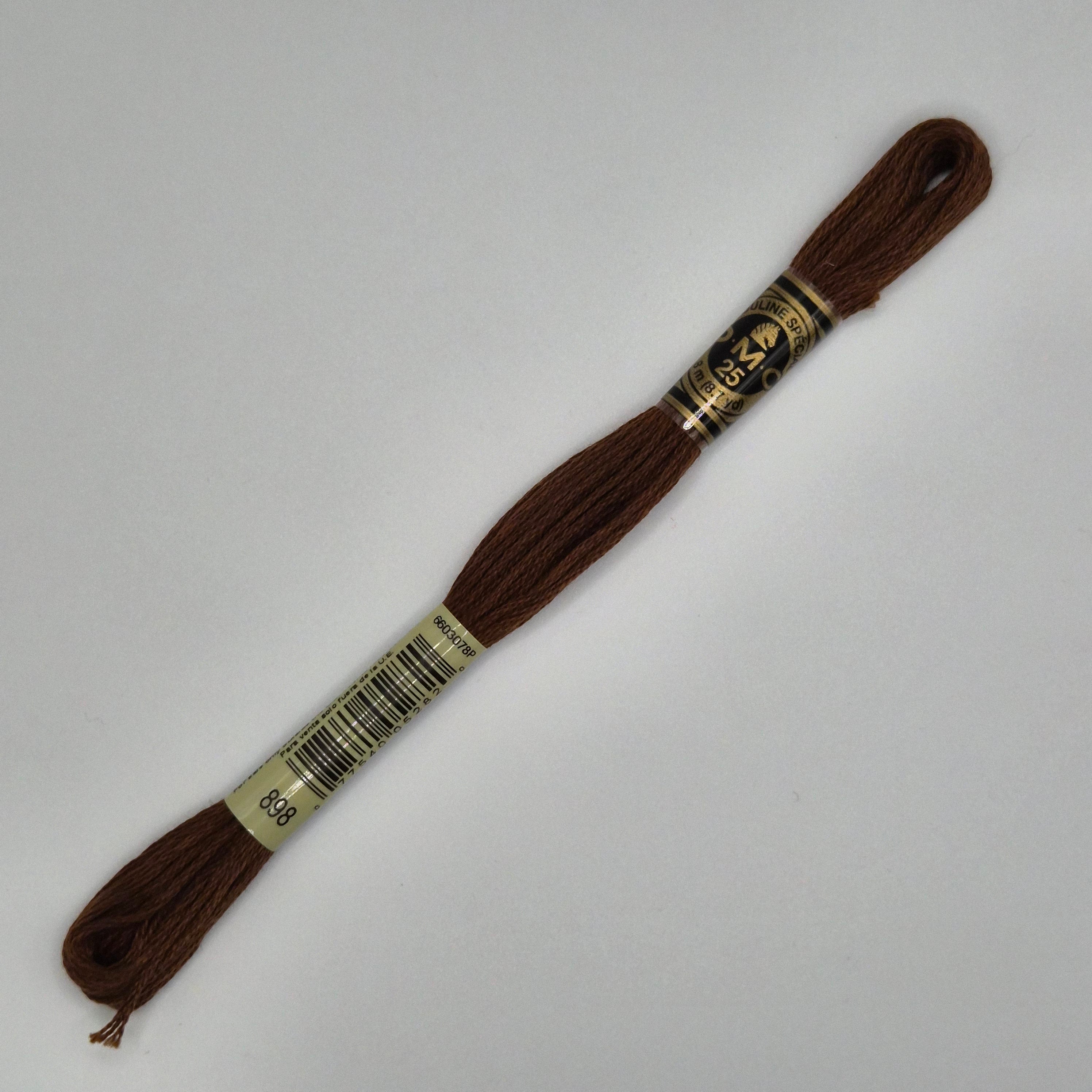 DMC 898 Very Dark Coffee Brown