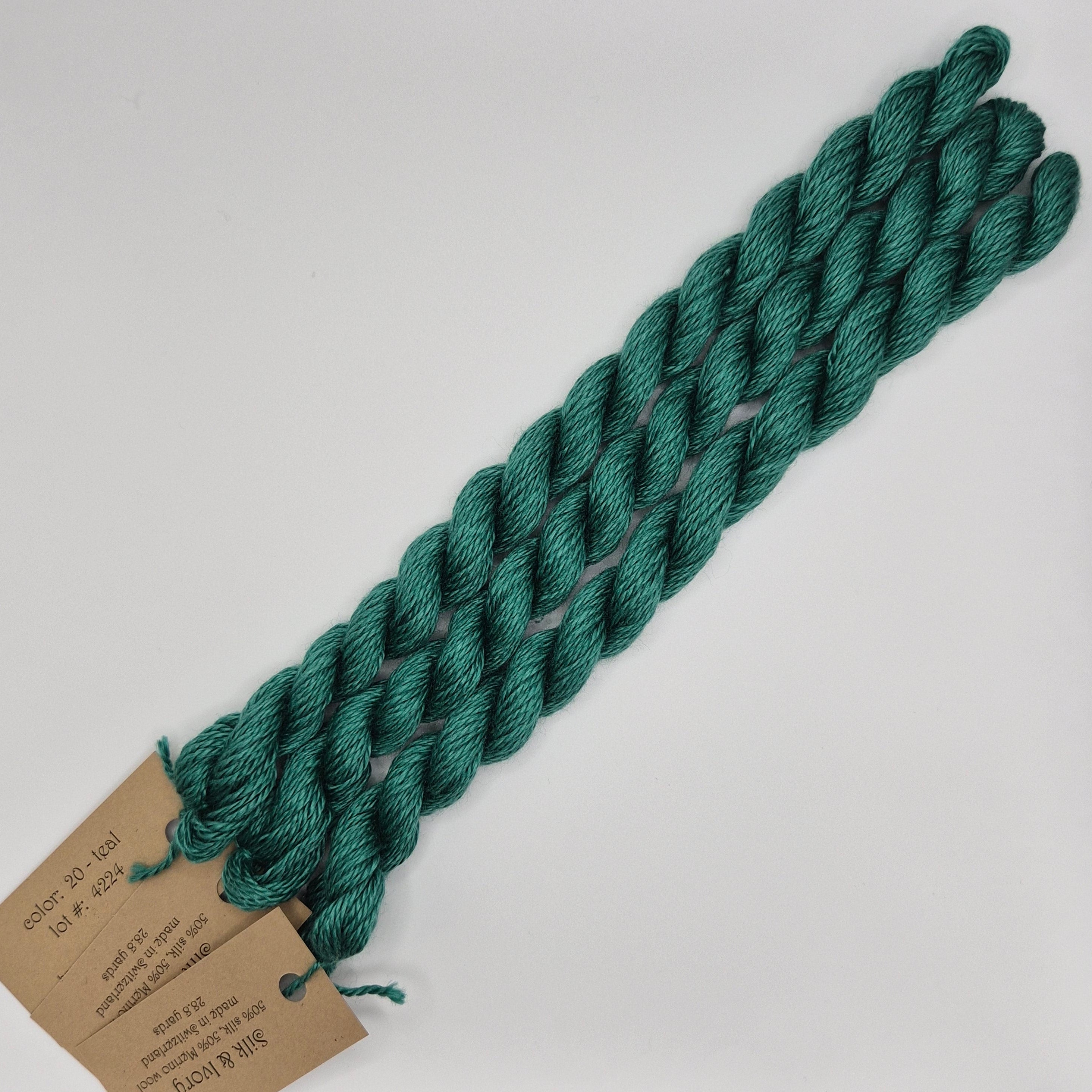 Silk & Ivory 20 Teal