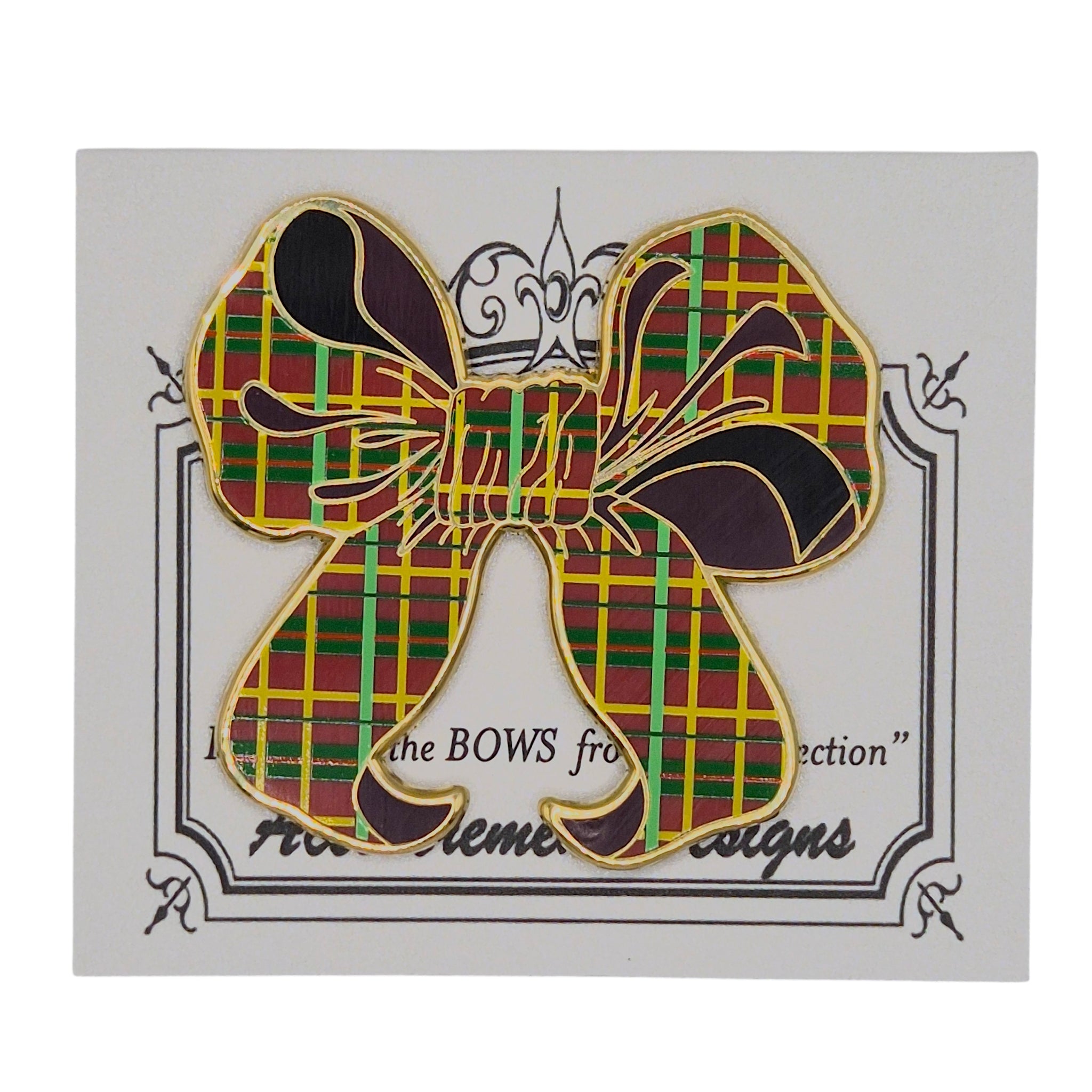Plaid Bow Needle Minder