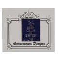 Blue Keep Calm & Stitch On Needle Minder