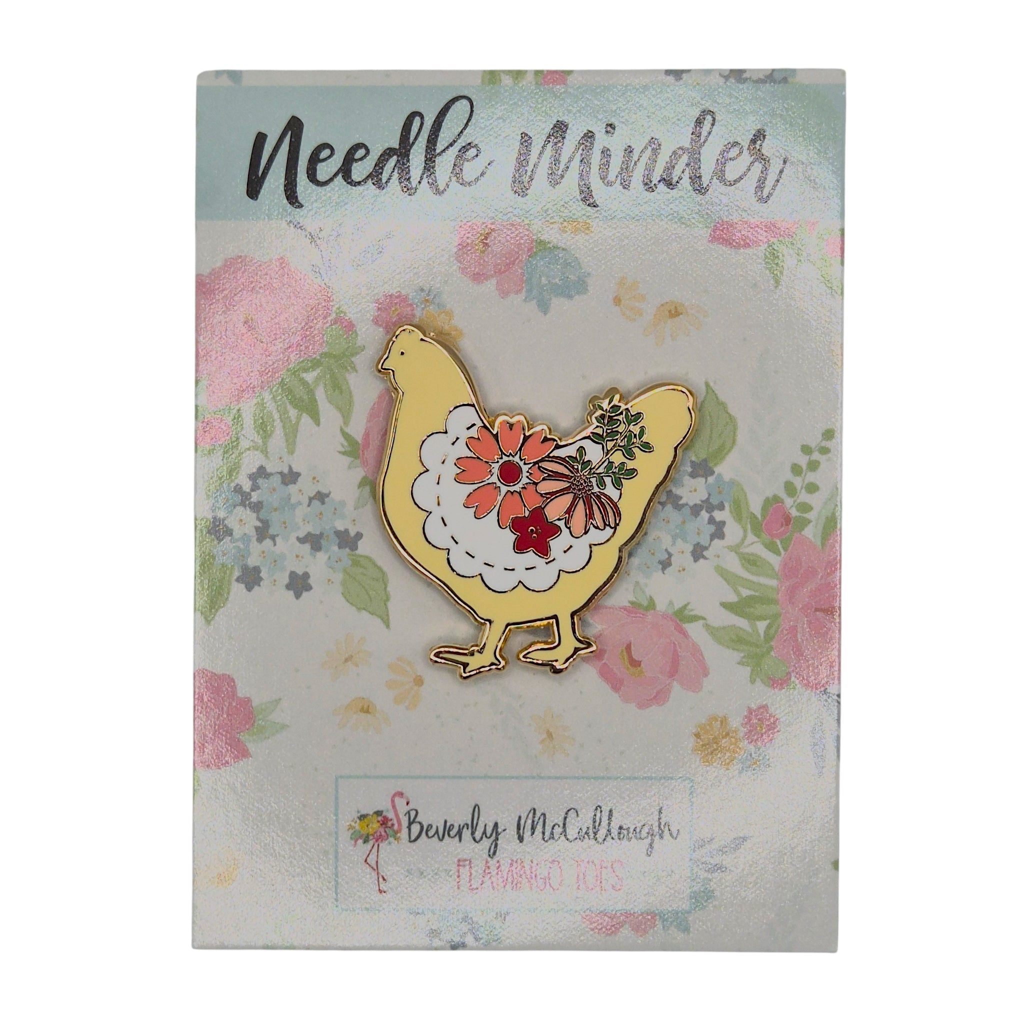 Farmhouse Floral Chicken Needle Minder