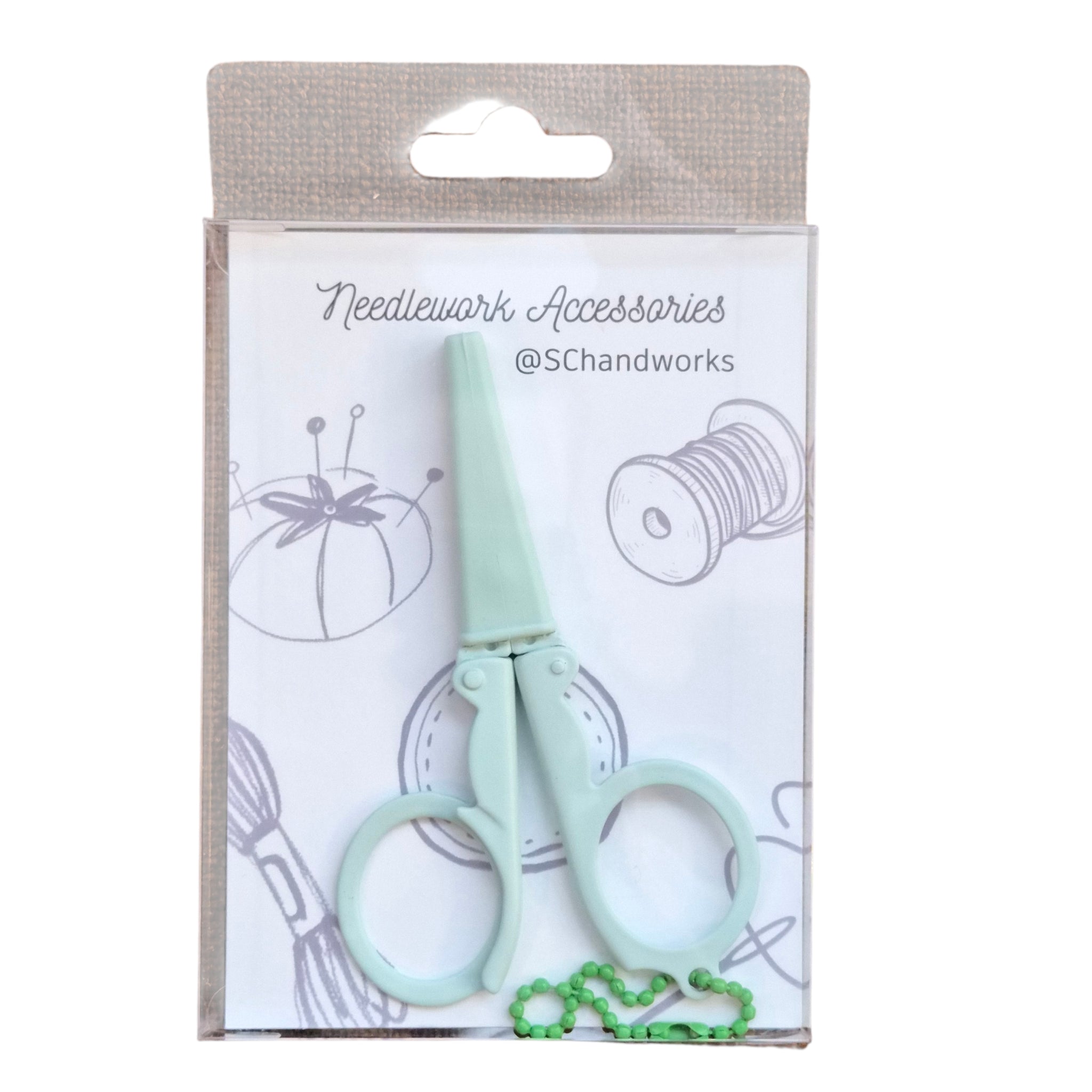 Portable Folding Scissors - Mint