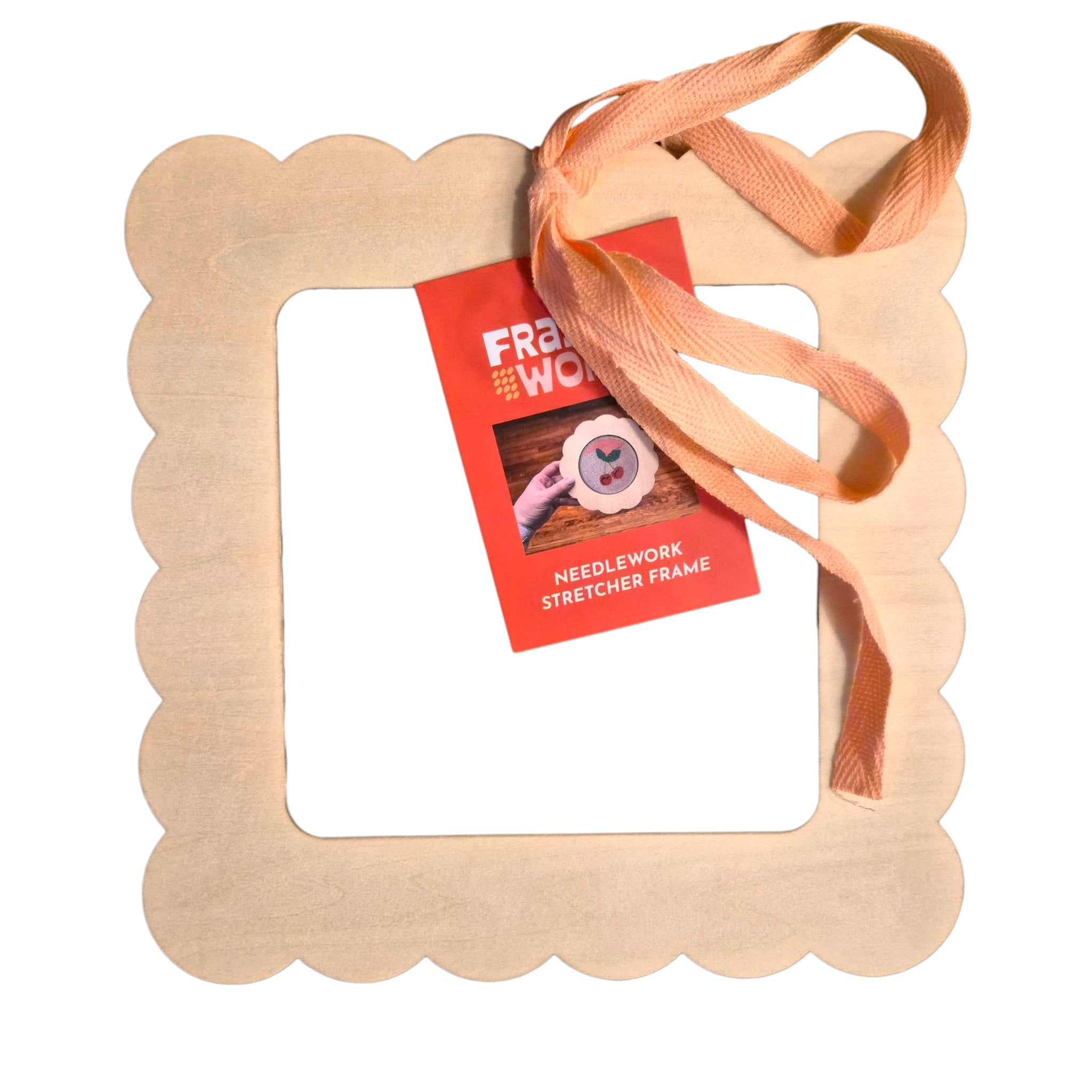 Medium Scallop Square Needlepoint Stretcher Frame
