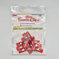 Red Mini Fabric Clips - Pack of 12