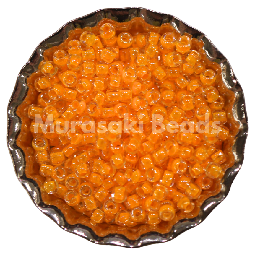 Size 11 - Murasaki Crystal Neon Lt. Orange CL Beads