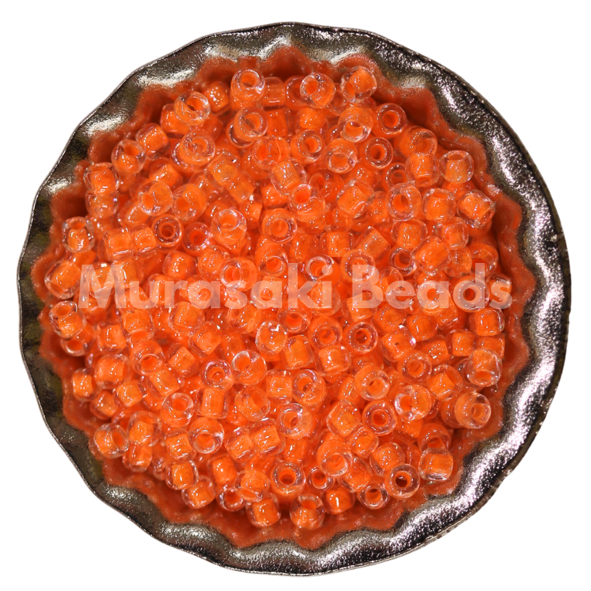 Size 11 - Murasaki Crystal Neon Dk. Orange CL Beads
