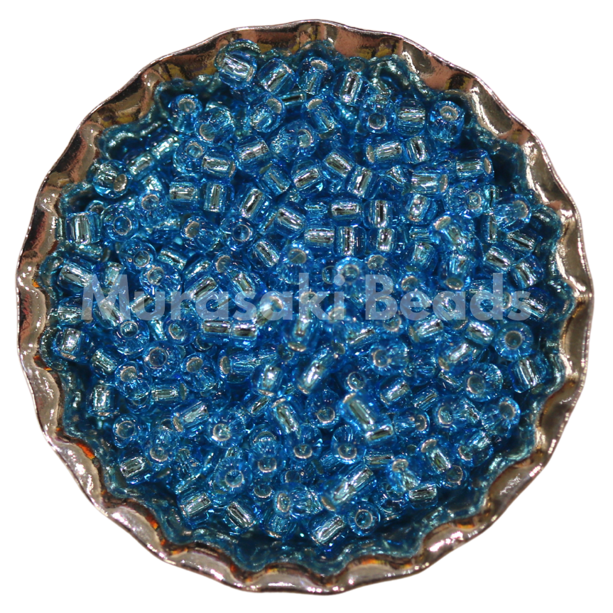 Size 11 - Murasaki Aqua Silver Lined Beads
