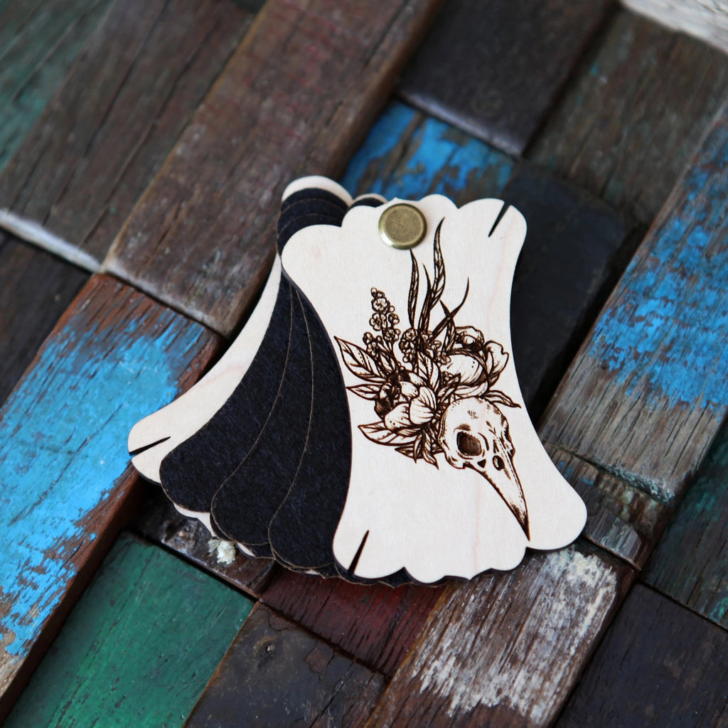 Raven Skull Needle Minder Book