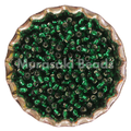 Size 11 - Murasaki Xmas Green Silver Lined Beads