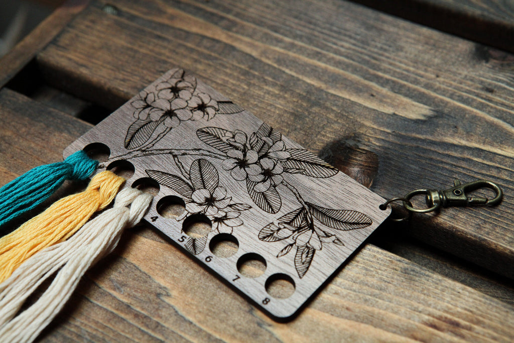 Plumeria Embroidery Floss Storage Holder