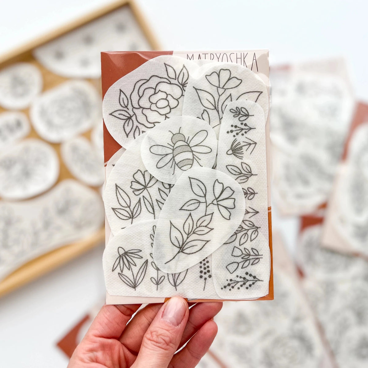 Floral Stick & Stitch Embroidery Pattern Pack