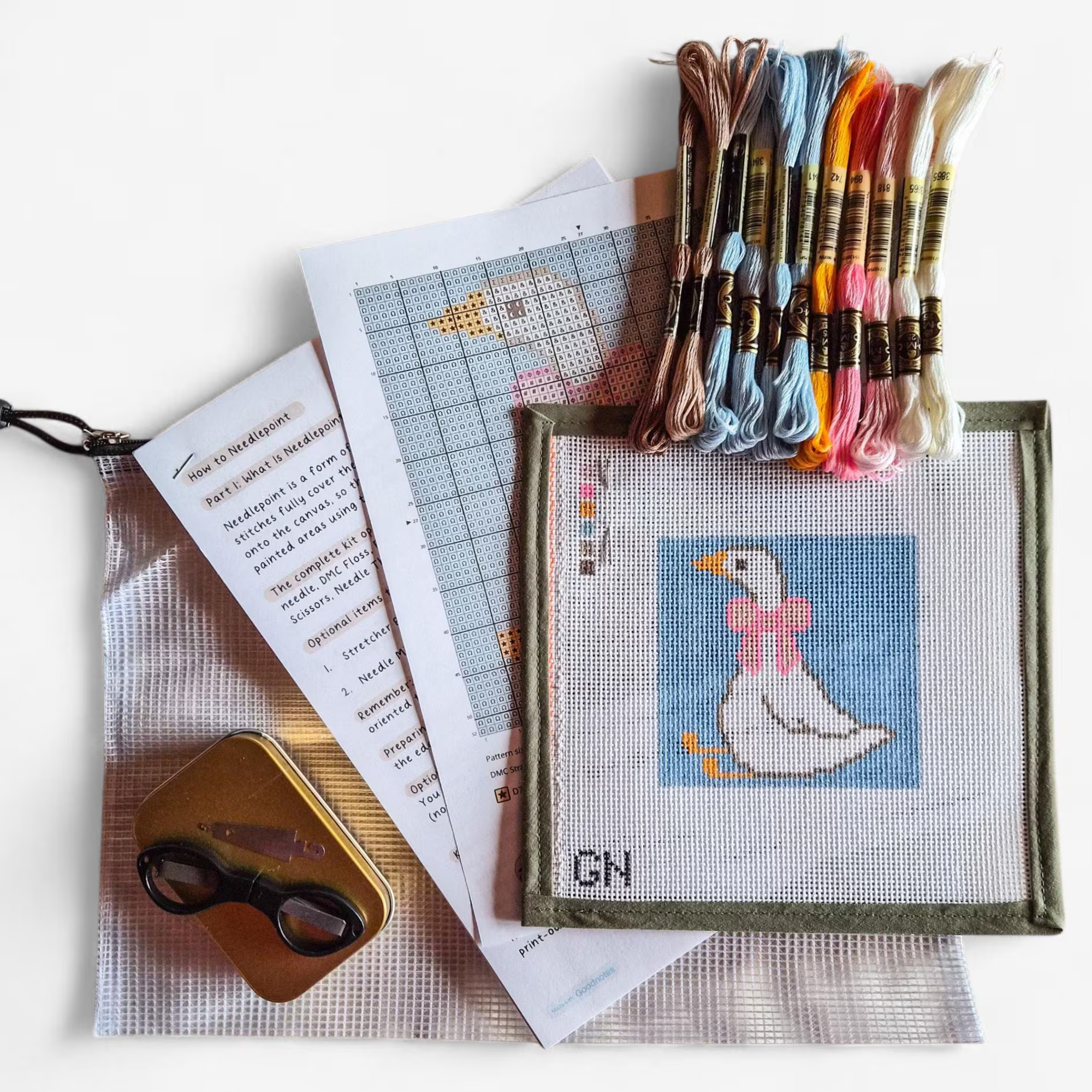 Sitting Goose Needlepoint Kit