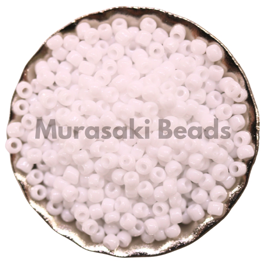 Size 11 - Murasaki White OP Beads