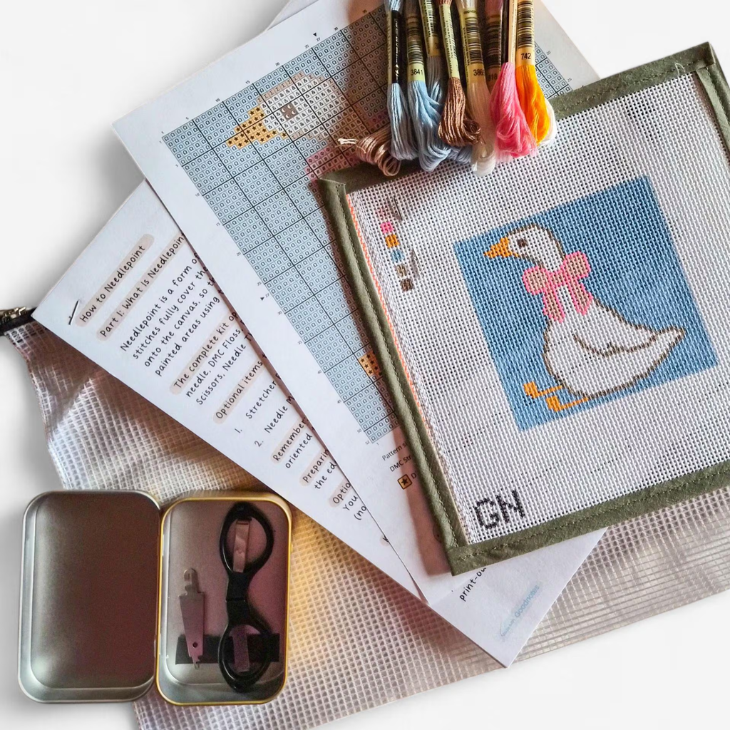 Sitting Goose Needlepoint Kit