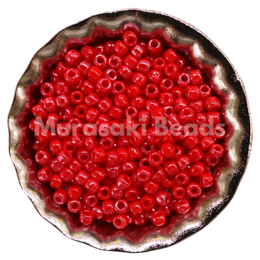 Size 11 - Murasaki Red Luster Beads