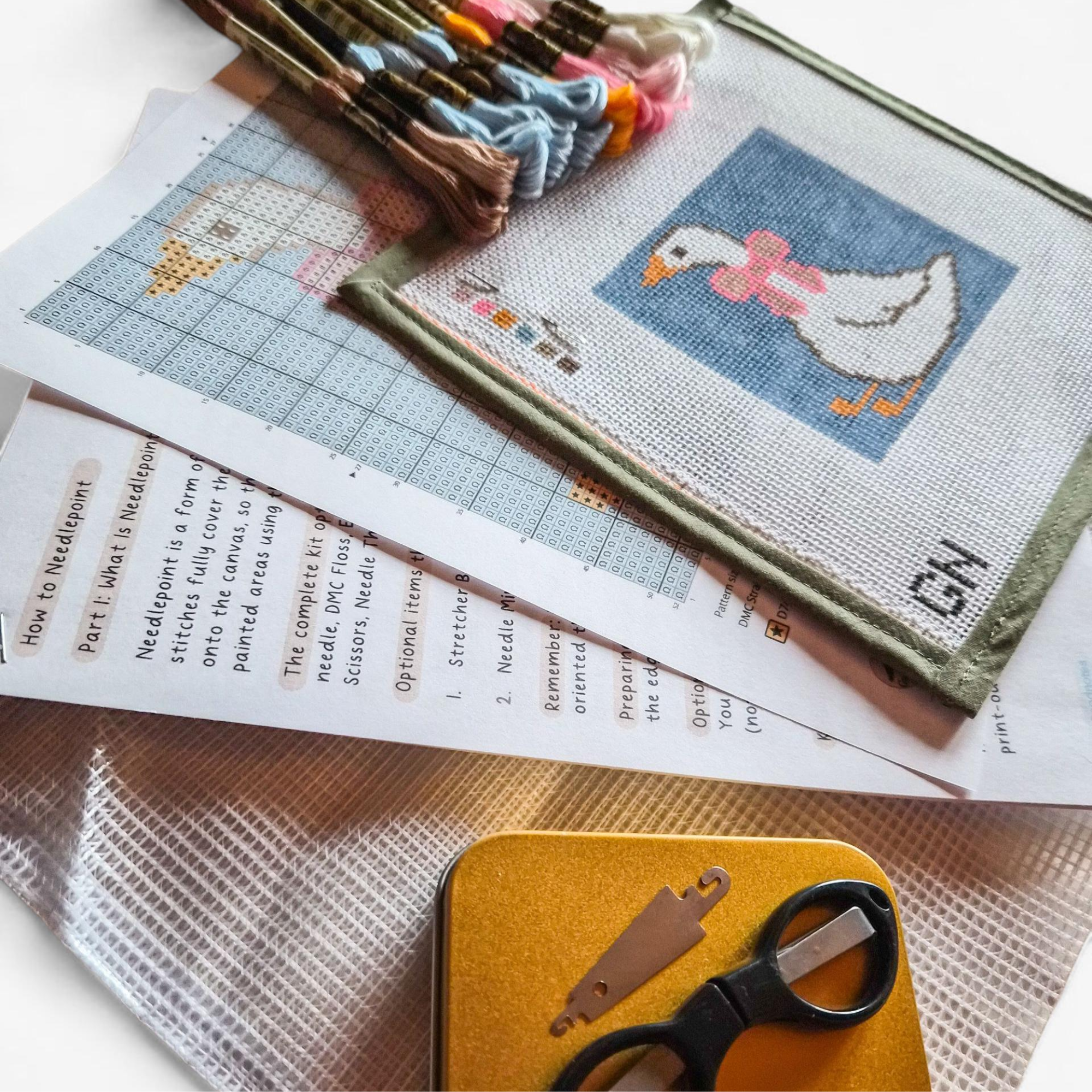 Sitting Goose Needlepoint Kit