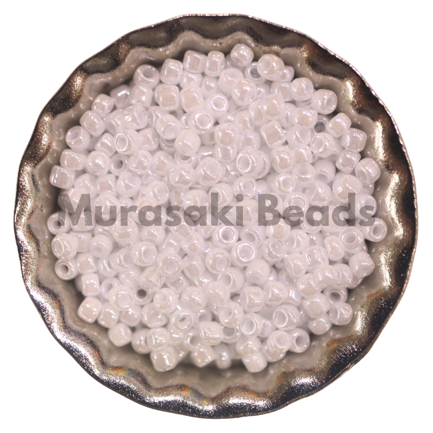 Size 11 - Murasaki White Luster Beads