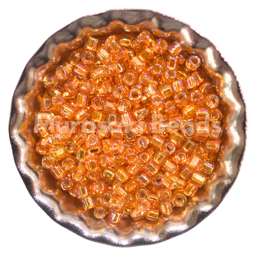 Size 11 - Murasaki Lt. Orange AB Silver Lined Beads
