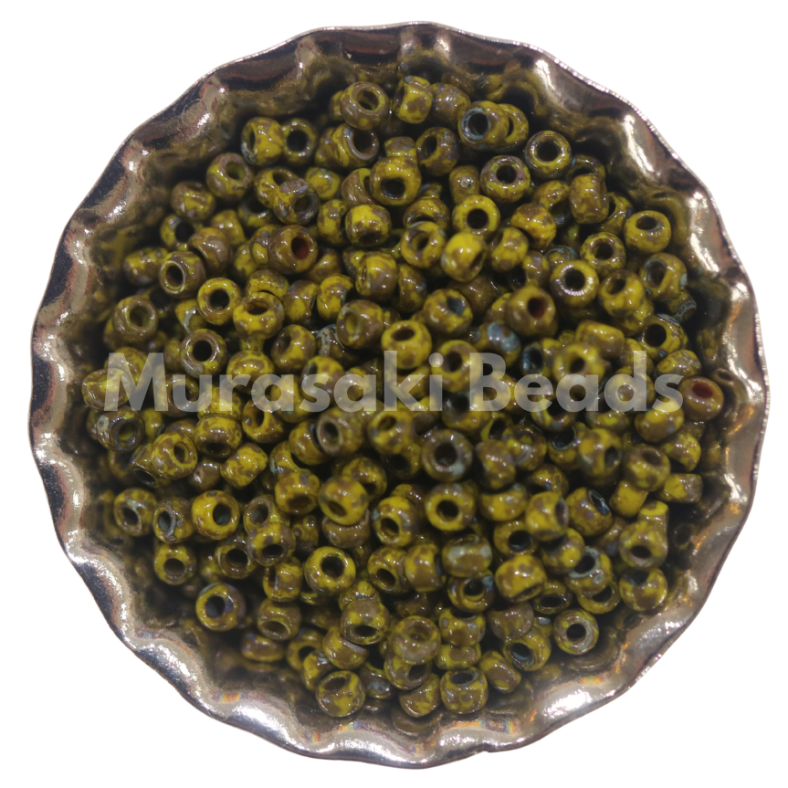 Size 11 - Murasaki Yellow Picasso OP Beads