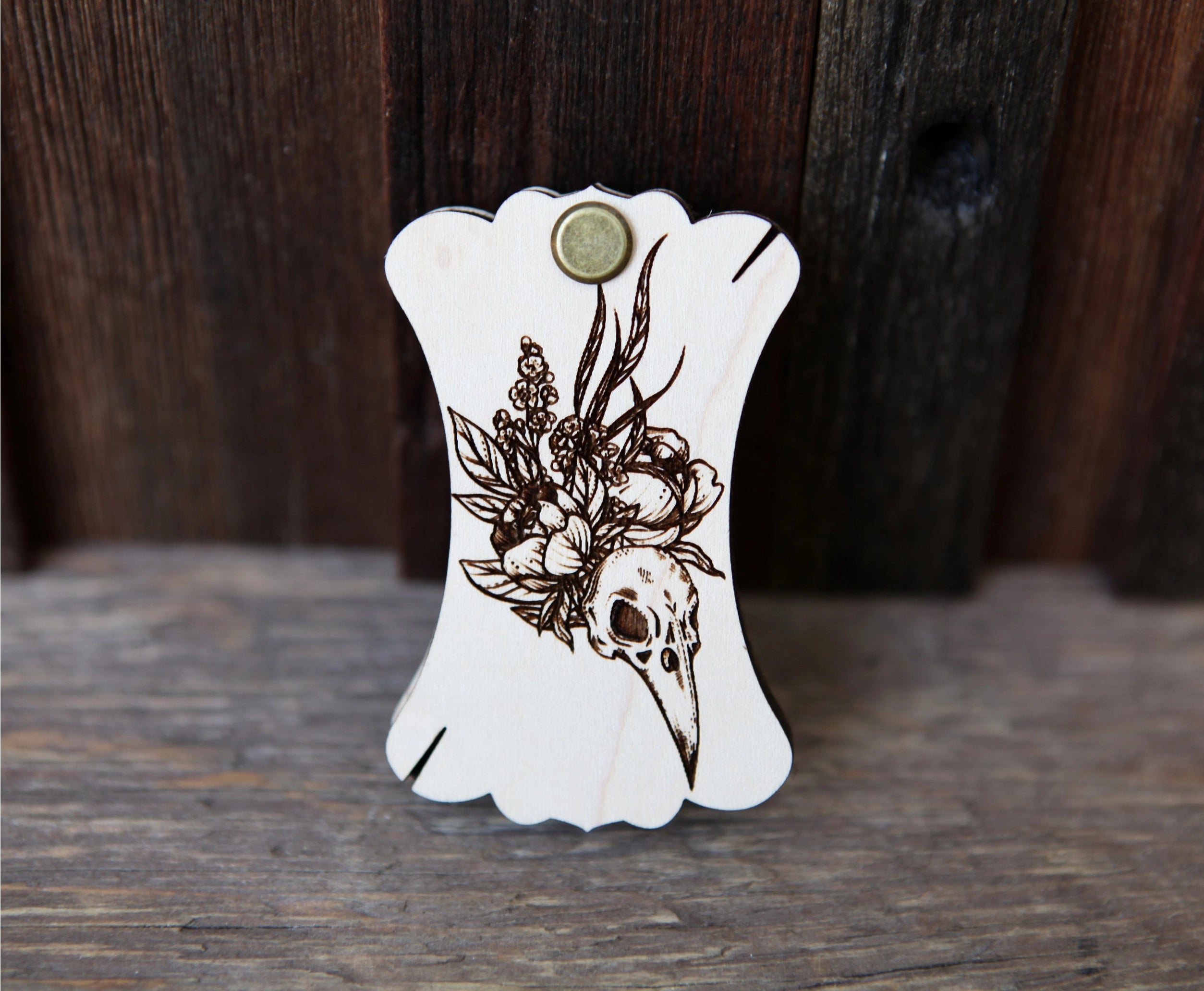 Raven Skull Needle Minder Book