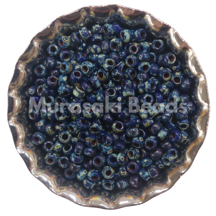 Size 11 - Murasaki Cobalt Picasso OP Beads