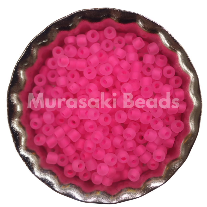Size 11 - Murasaki Crystal Neon Pink Matte CL Beads