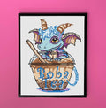 Boba Tea with George -  Cross Stitch Pattern