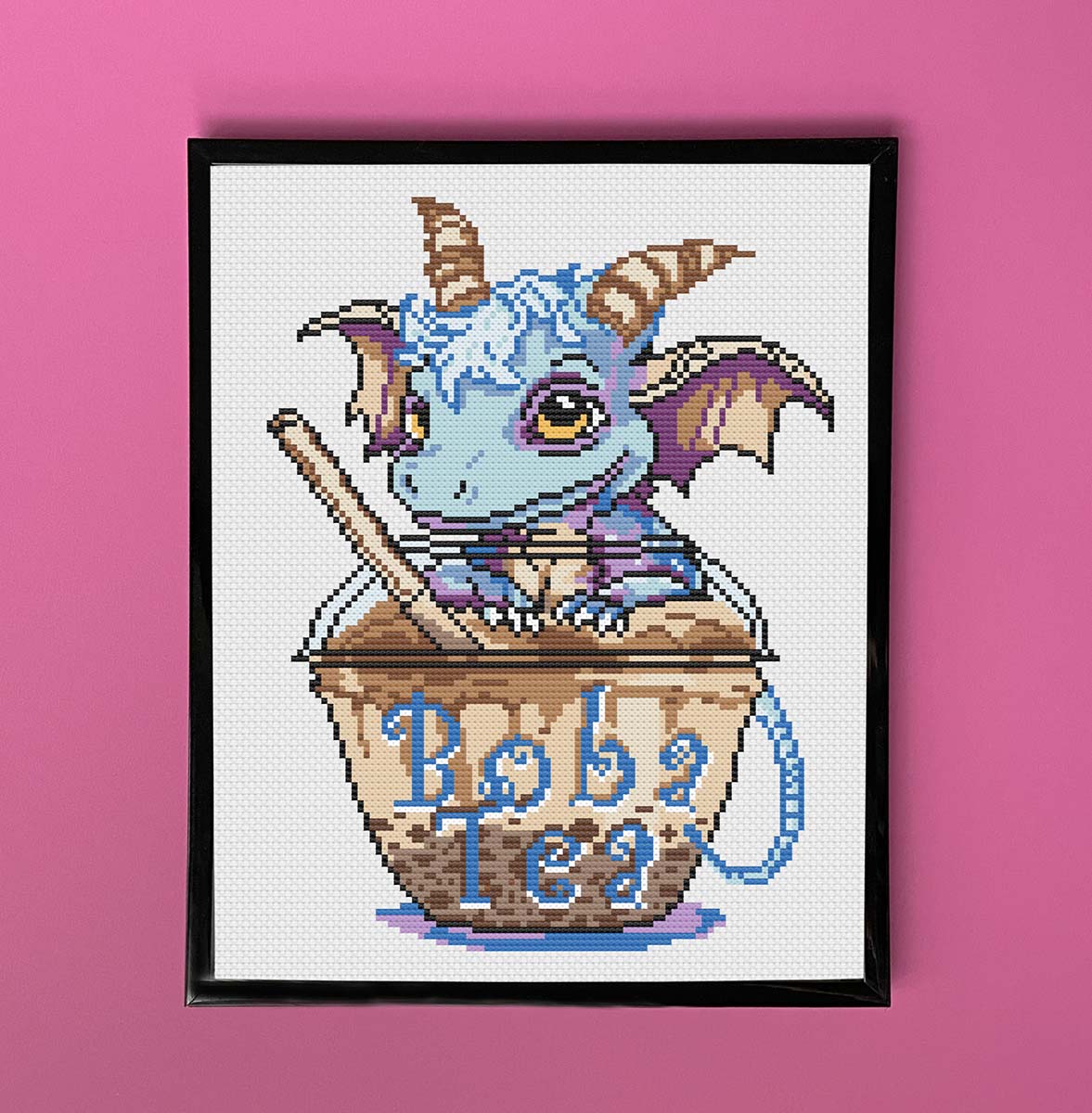 Boba Tea with George -  Cross Stitch Pattern