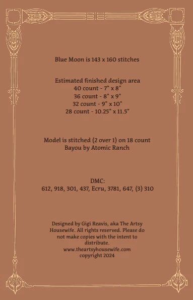 Blue Moon - Cross Stitch Pattern