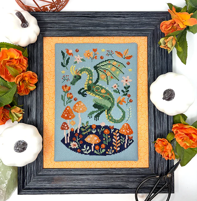 Fall Folk Dragon - Cross Stitch Pattern