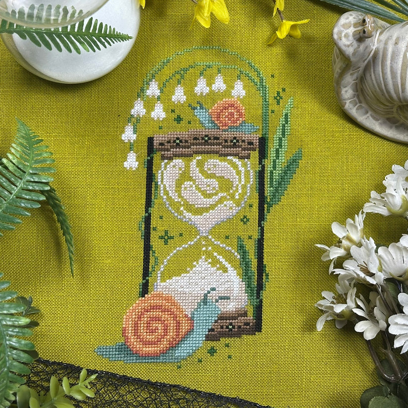 Spring Lily Snail - Cross Stitch Pattern